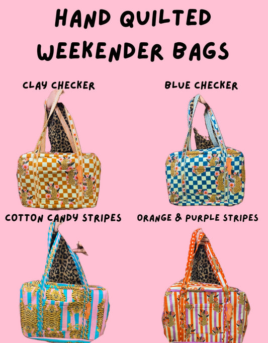 Hand Quilted Weekender Bags