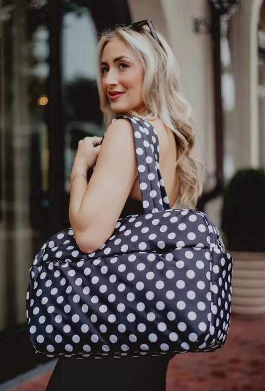 Polka Dot Weekender Bag