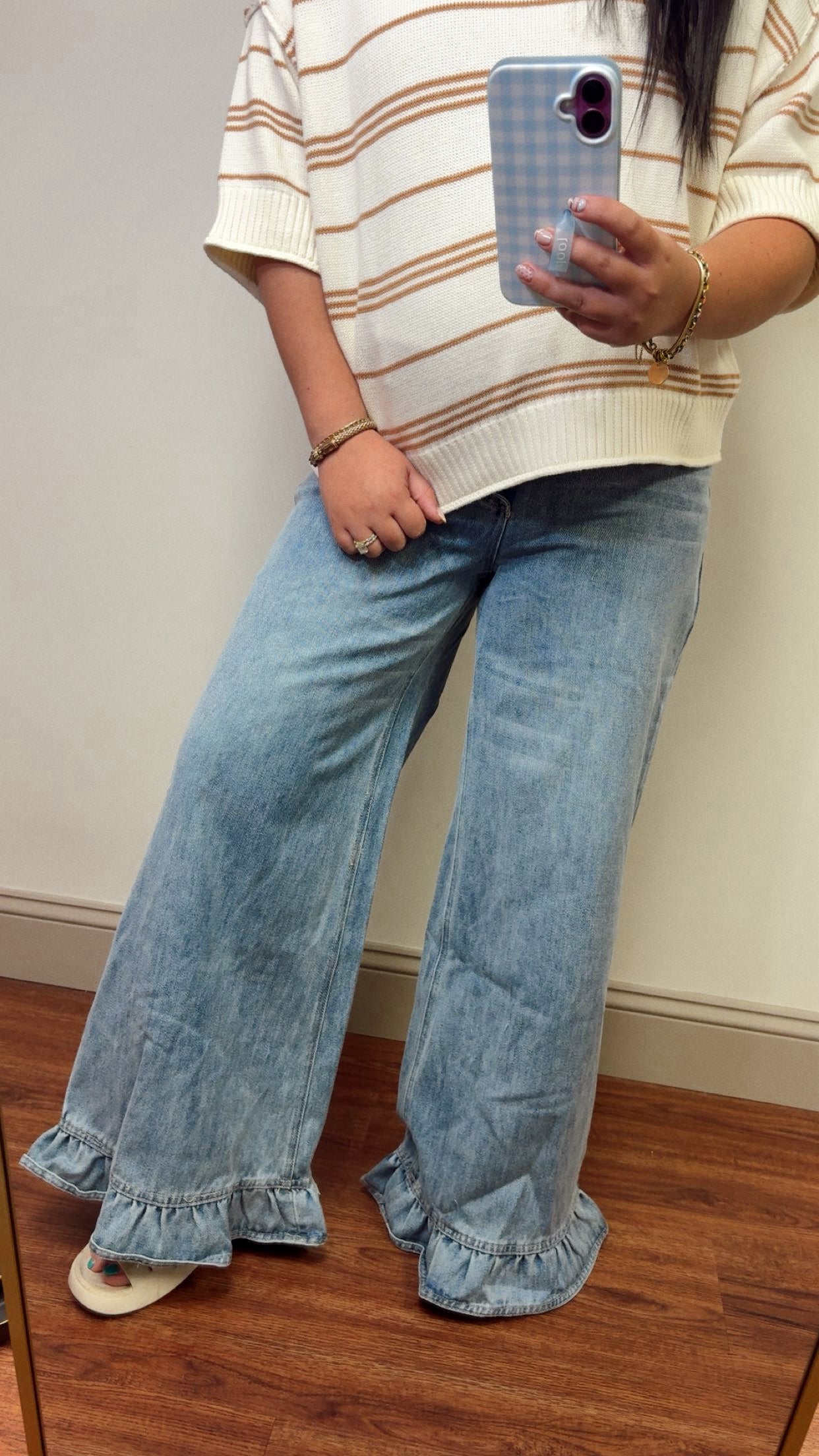 Coastal Breeze Ruffle Jeans