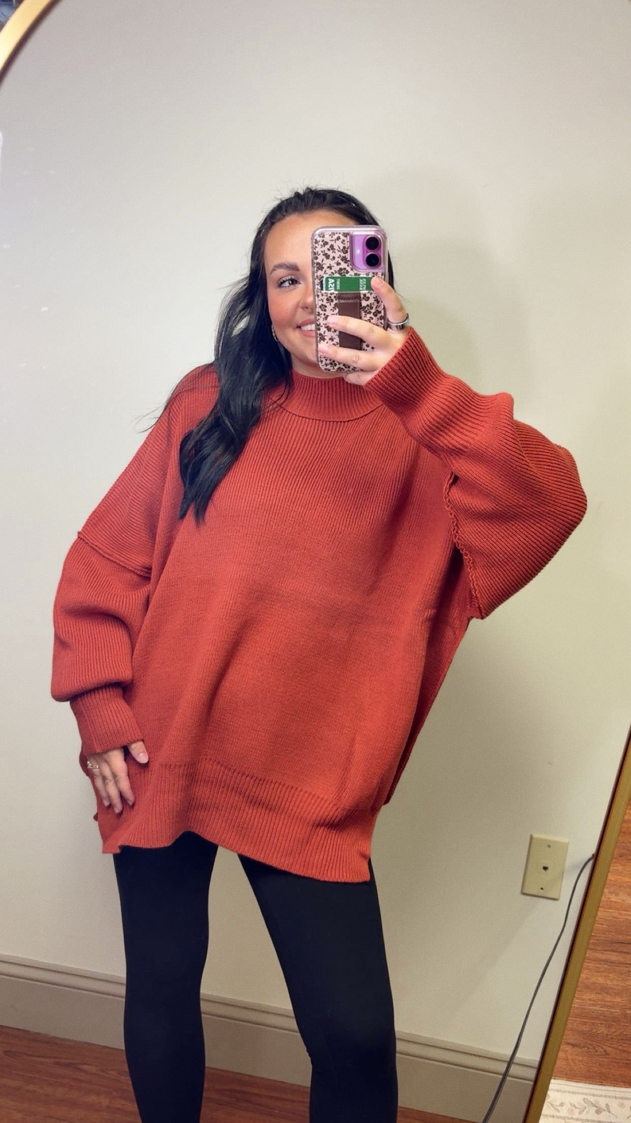 Fall Necessity Oversized Sweater - Rust