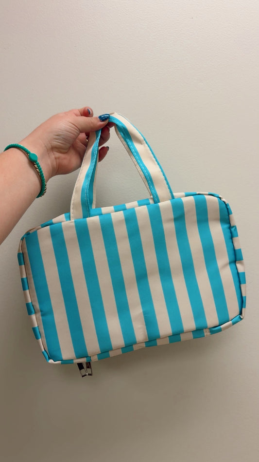 Striped Hanging Toiletry Bag
