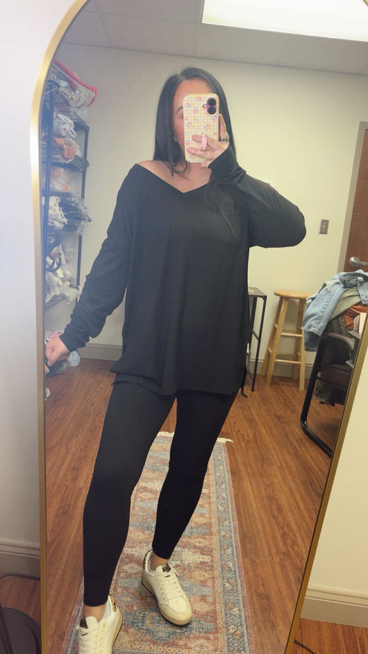 Timeless Long Sleeve Set- Black