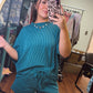 All About Comfort Ribbed Set- Teal