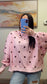 Dotted Delight Crewneck - Pink