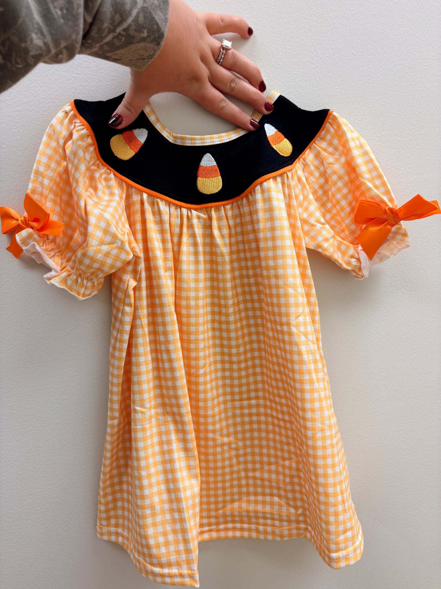 Candy Corn Smocked Dress