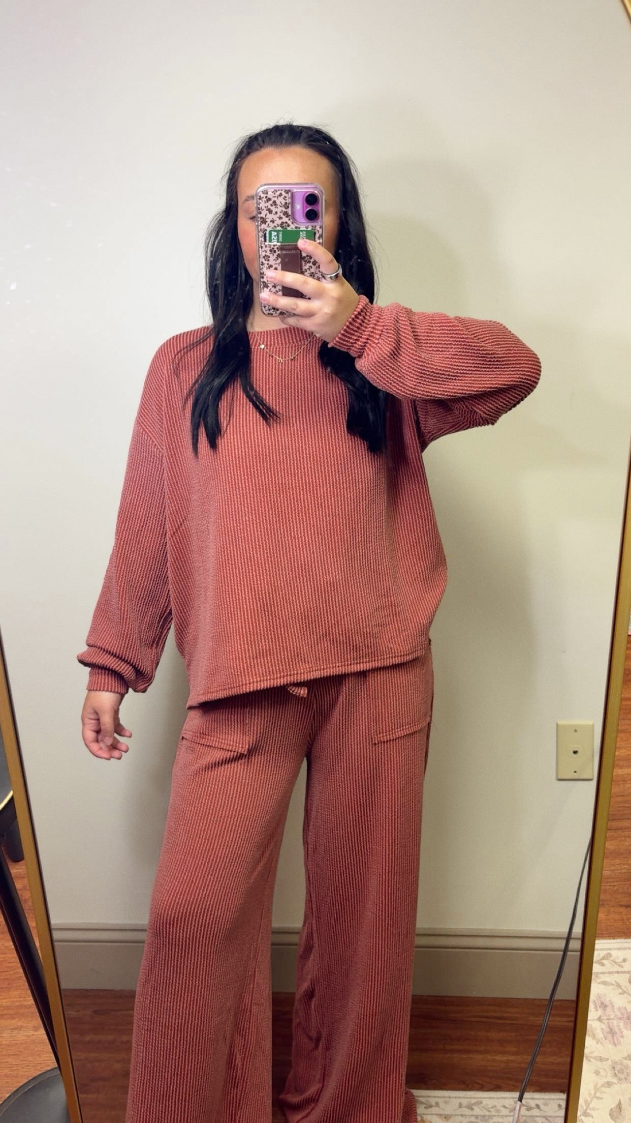Cozy Girl Set - Rust
