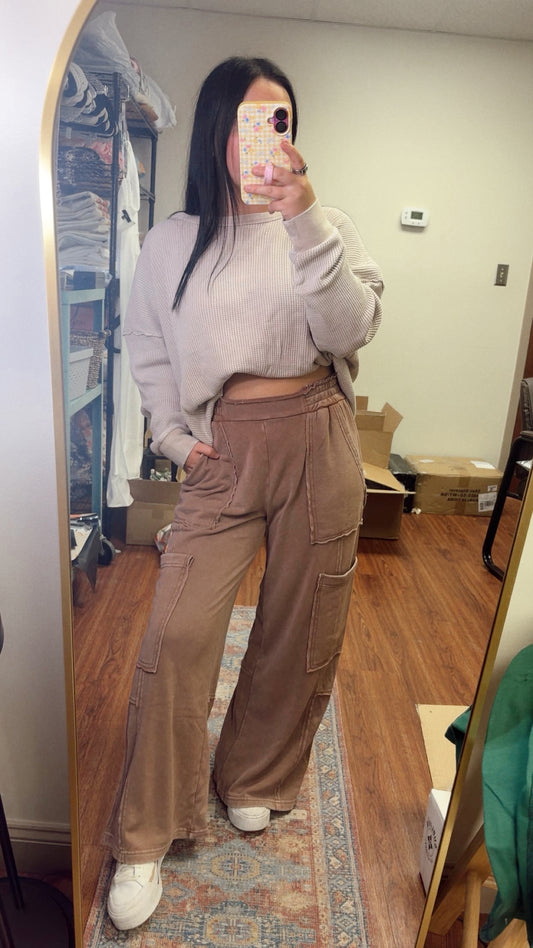 Comfort Is Key Sweatpants- Chestnut