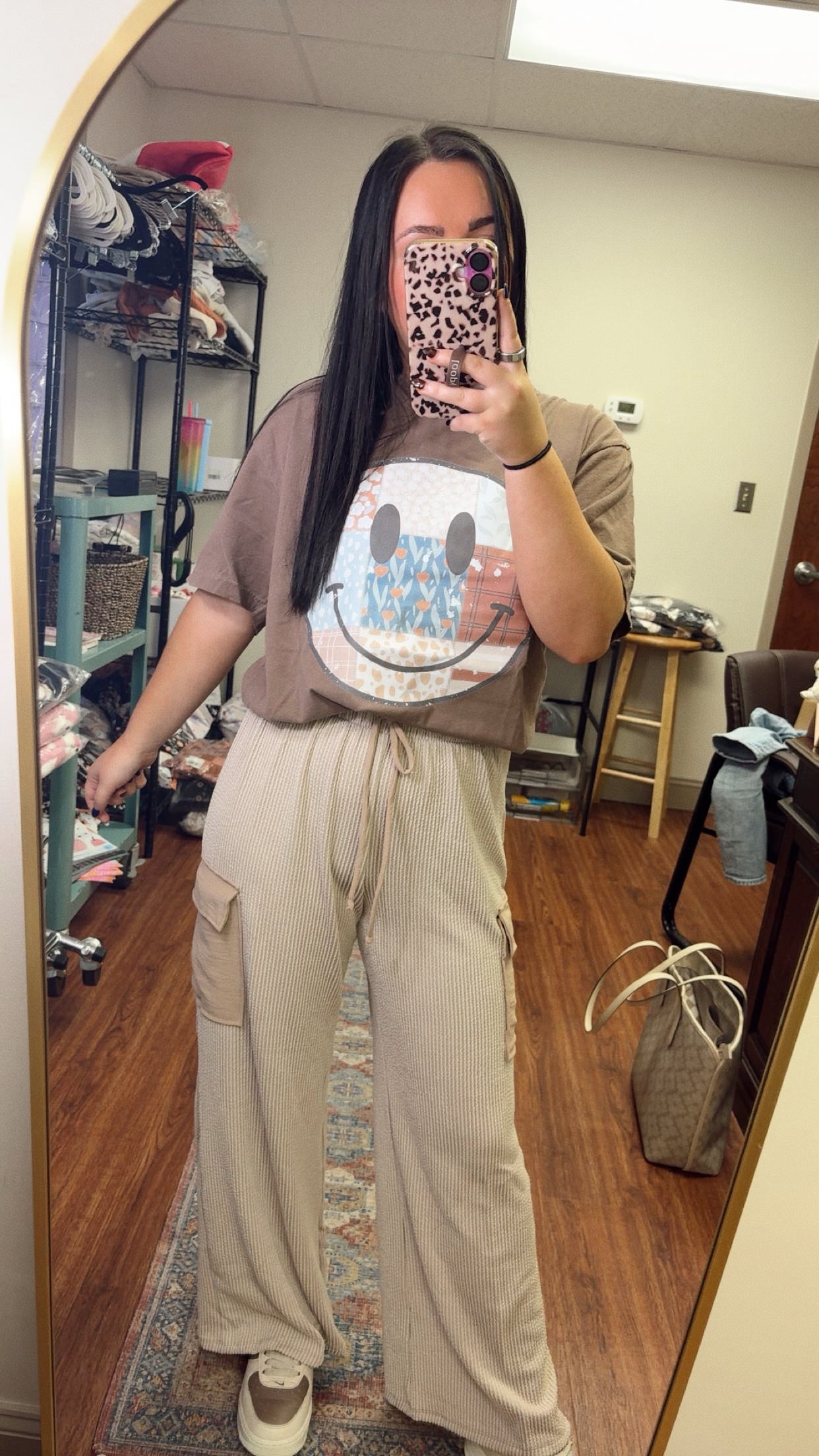 Neutral Hues Ribbed Pants