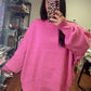 Downtown Oversized Sweater- Pink