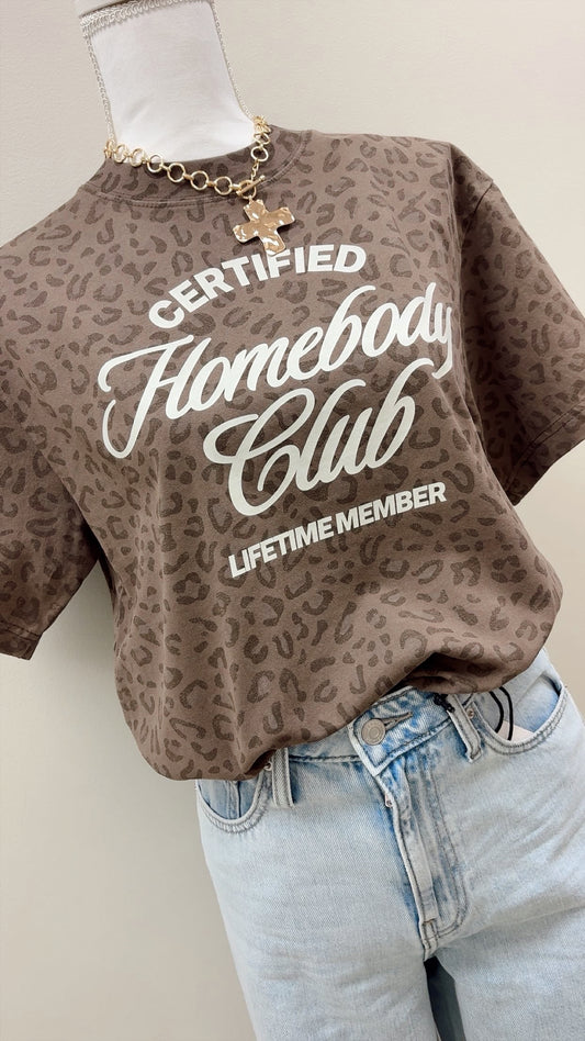 Homebody Club Leopard Tee