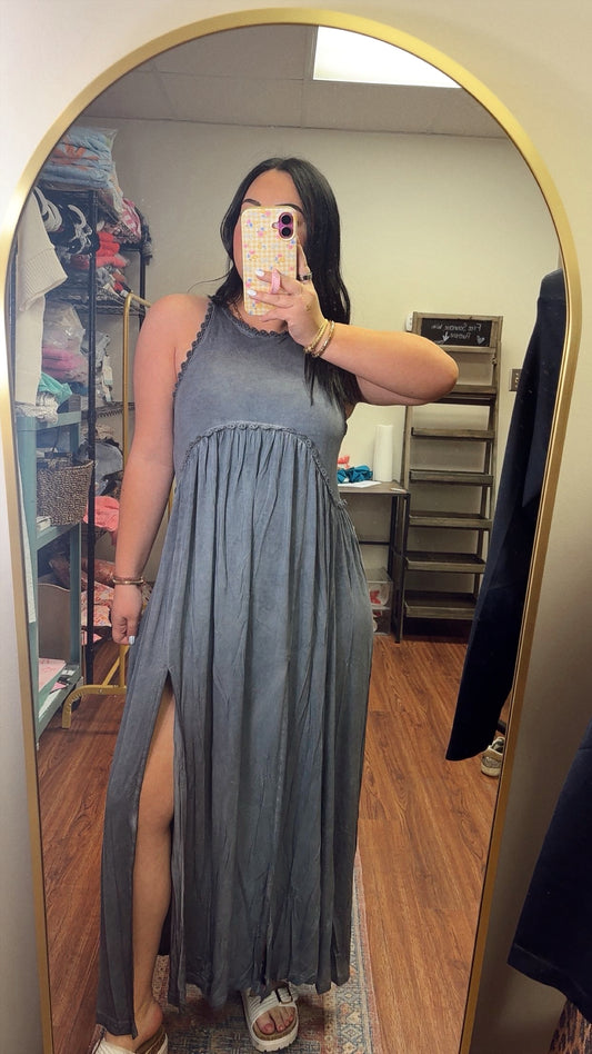 Midnight Breeze POL Dress - Blue