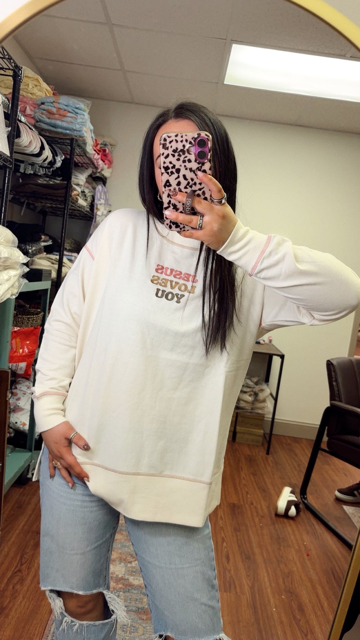 Jesus Loves You Lightweight Sweatshirt