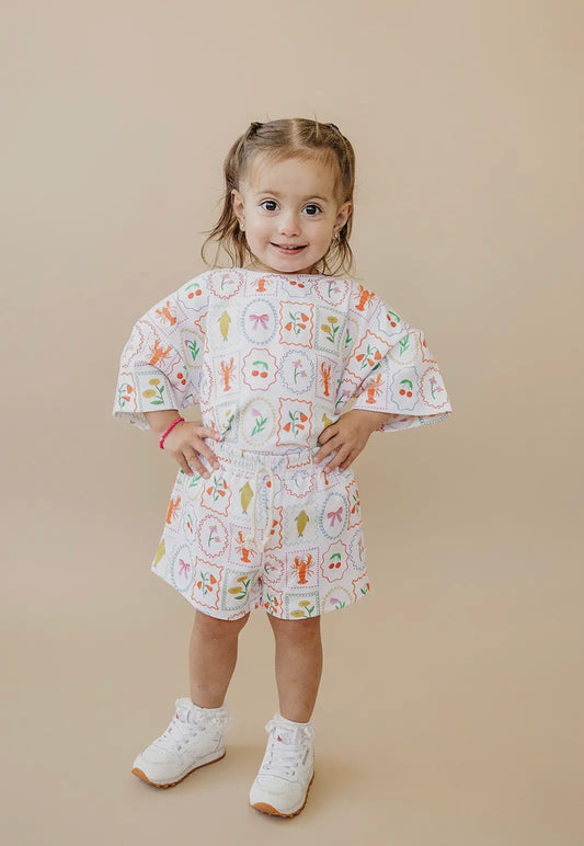 Kiddo Short Set- Whimsy Summer