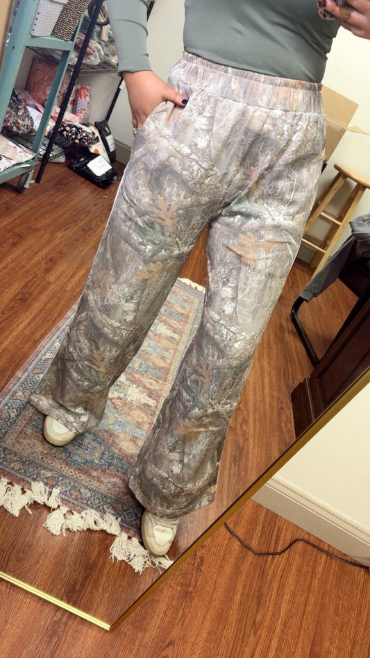Camo Wide Leg Sweatpants