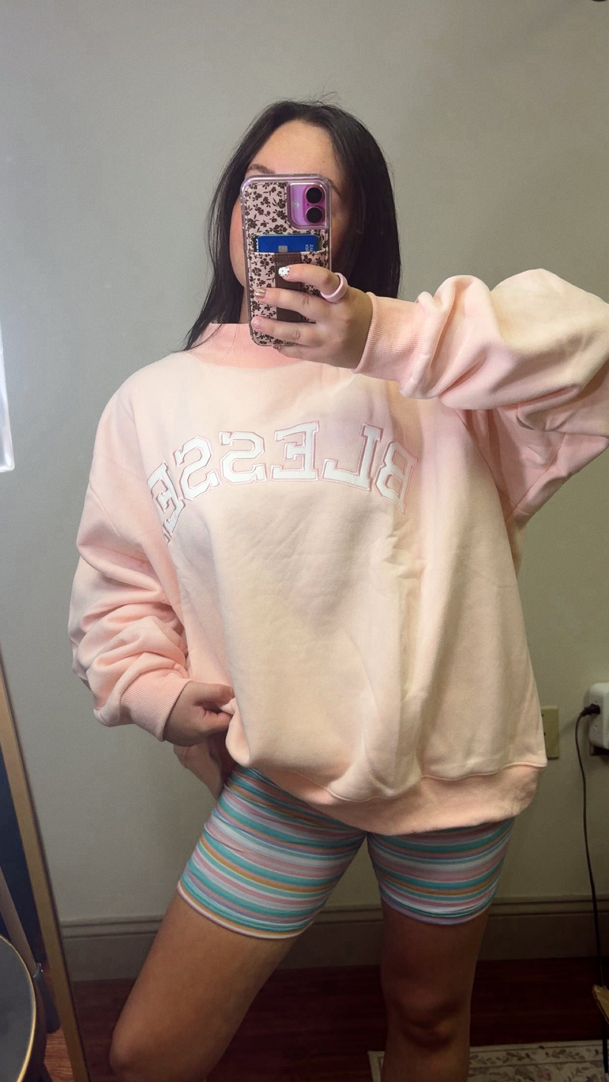 Blessed Embroidered Mockneck Sweatshirt
