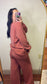 Cozy Girl Set - Rust