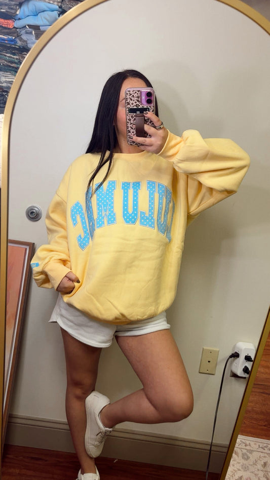 Lulu Mac Polka Dot Crewneck - Yellow