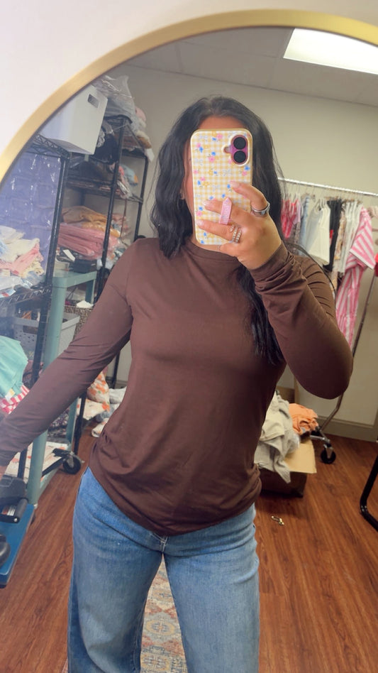 Buttery Soft Long Sleeve- Brown