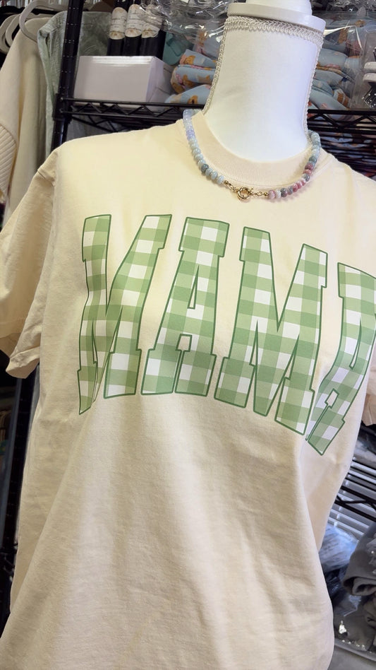 Gingham Mama Tee