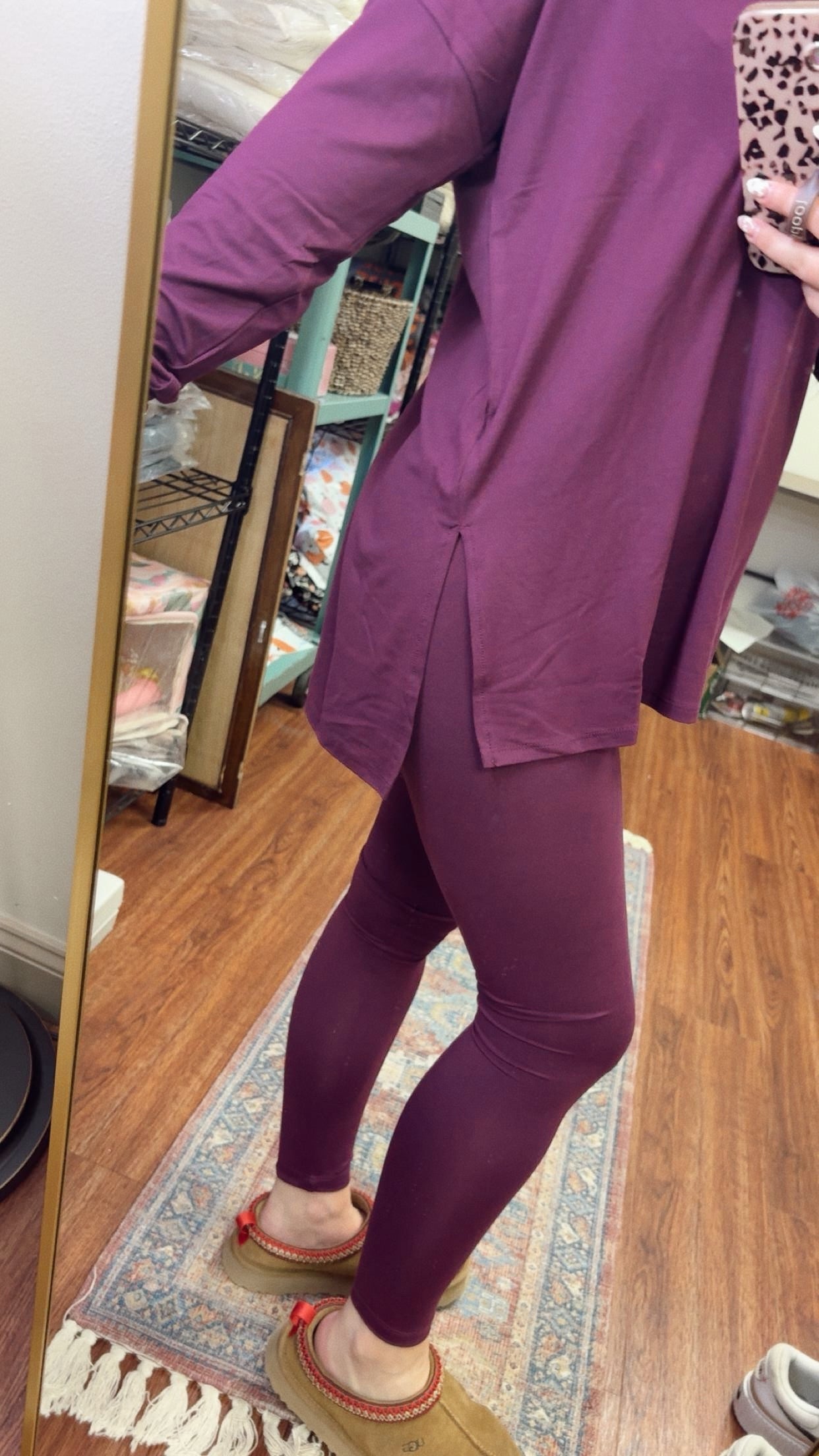 Timeless Long Sleeve Set- Eggplant