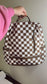 Mocha Checker Backpack