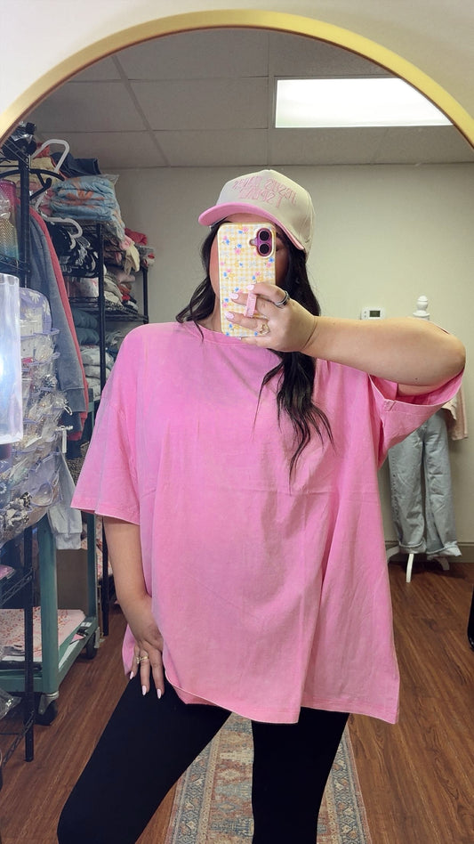 The Necessity Oversized Tee- Pink