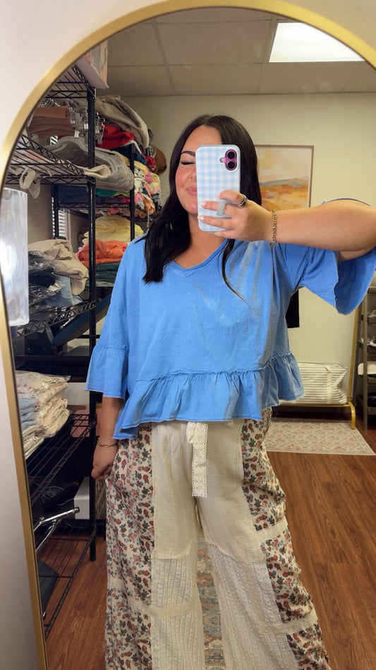 Skyliner Ruffle Top