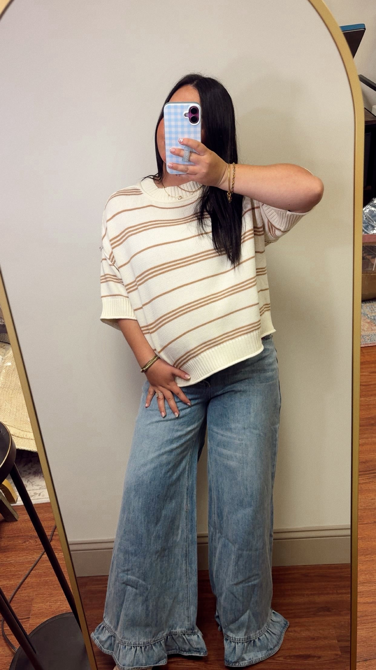 Coastal Breeze Ruffle Jeans