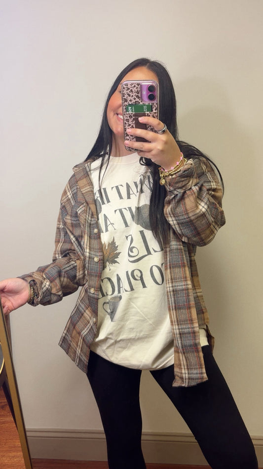 Sunday Stroll Oversized Flannel