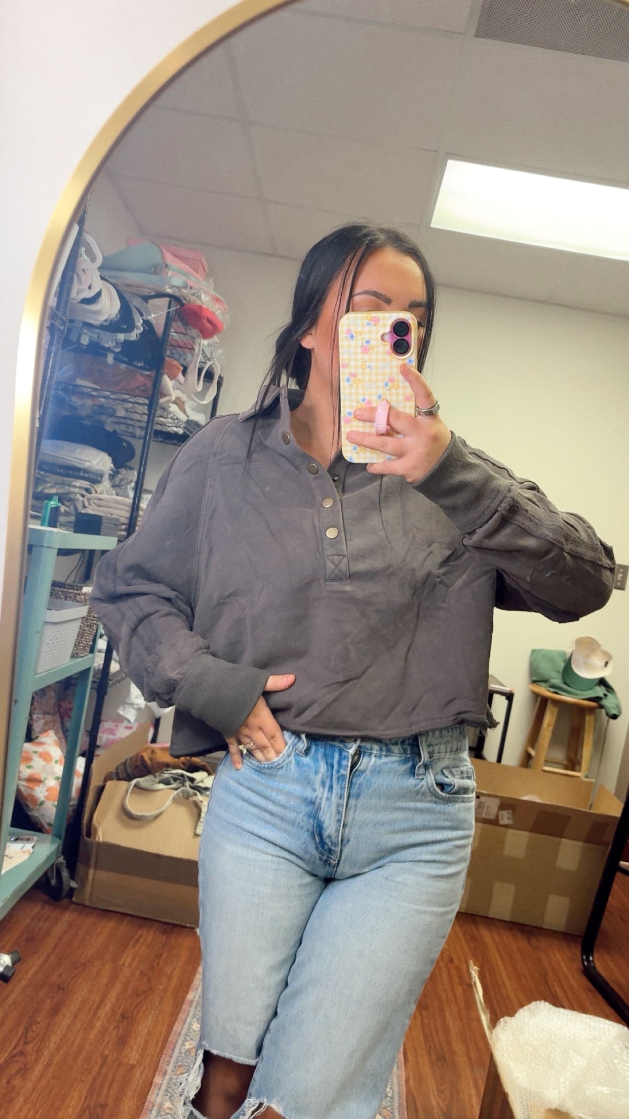 Mellow Snap Button Sweatshirt