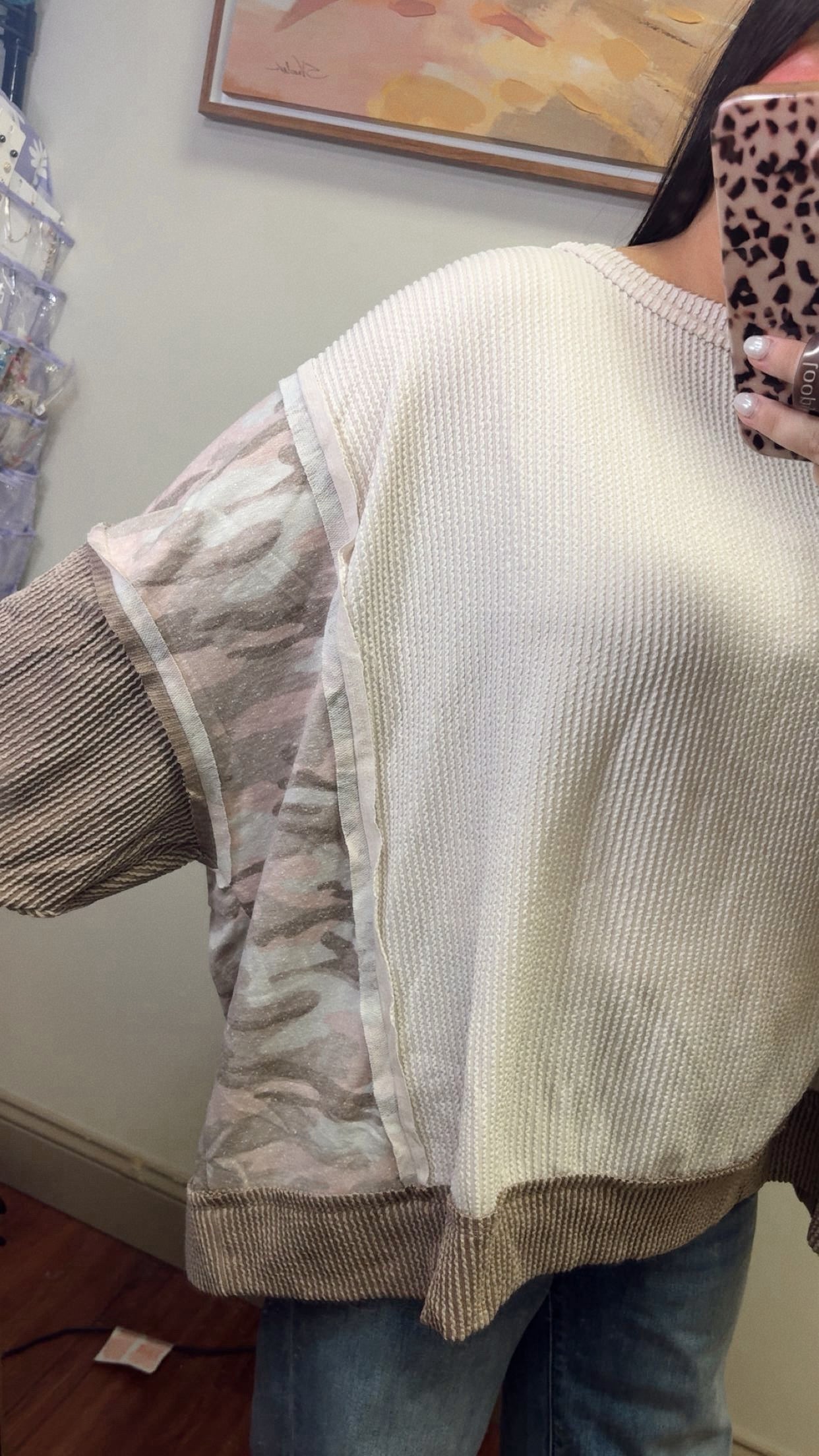 Camo Crush Colorblock Top