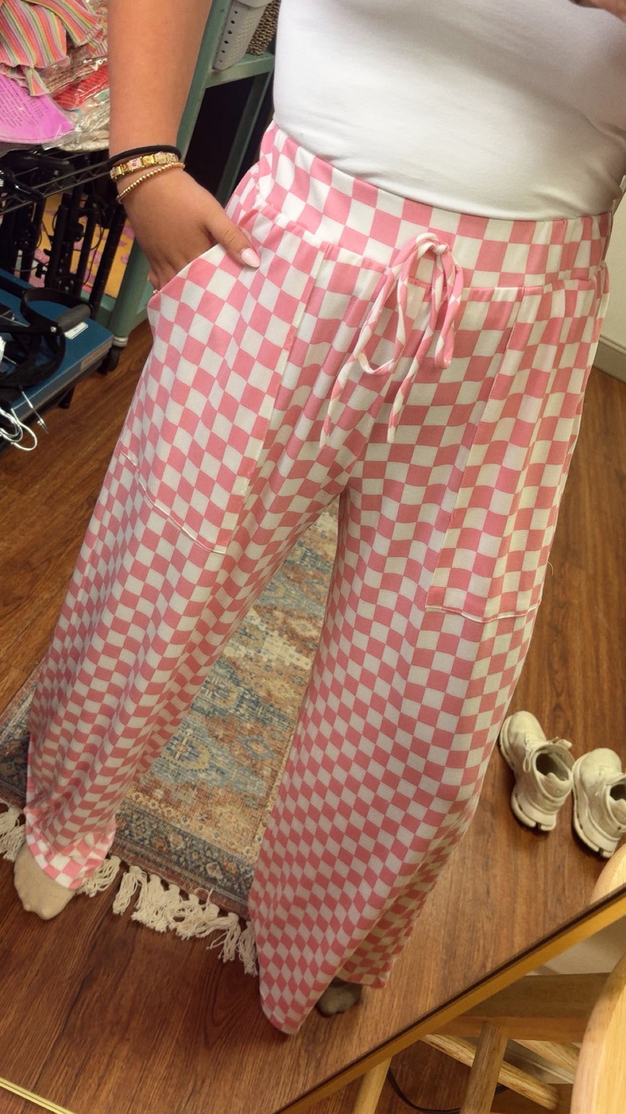 Checkmate Pants- Pink