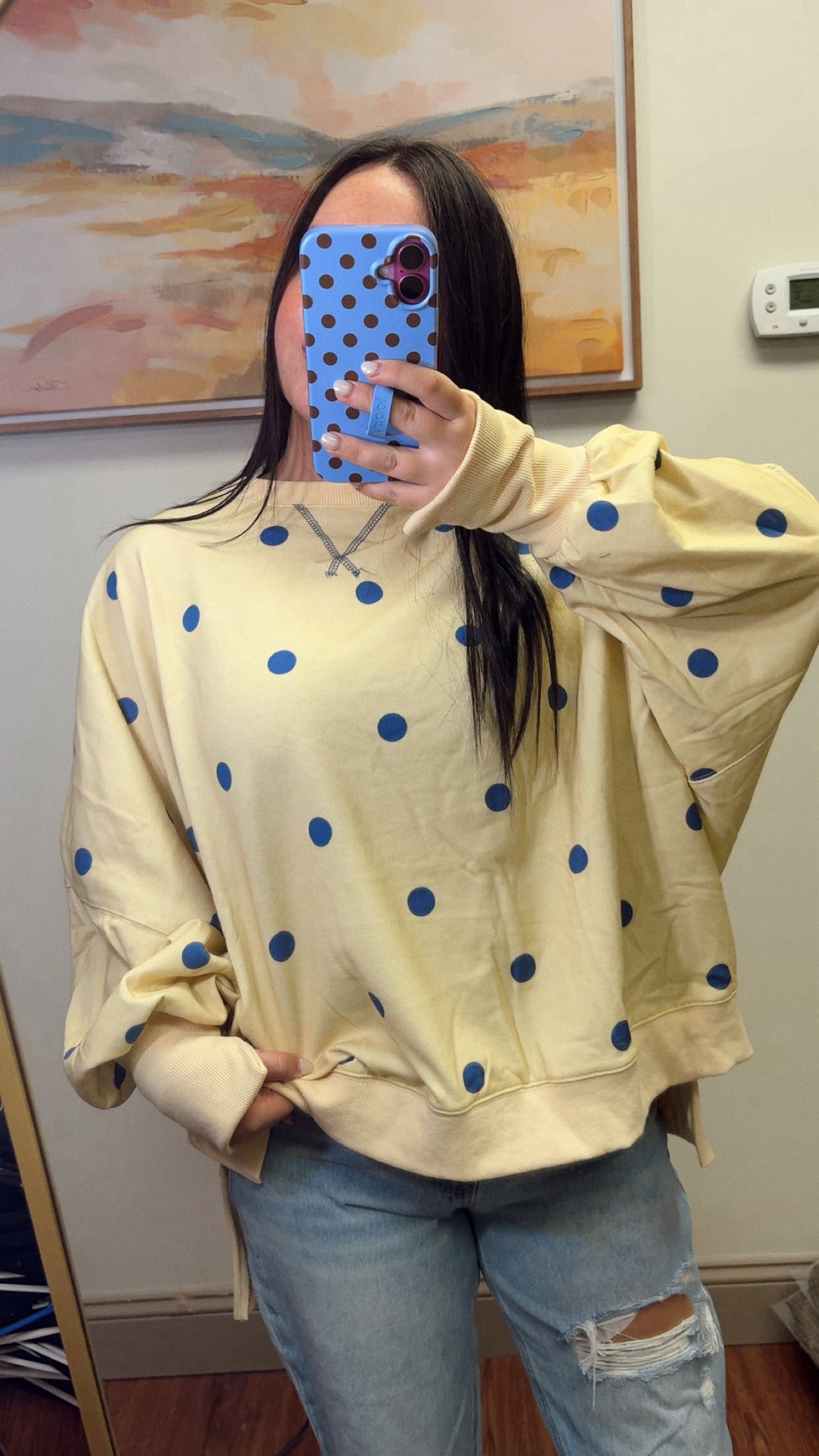 Dotted Delight Crewneck - Yellow