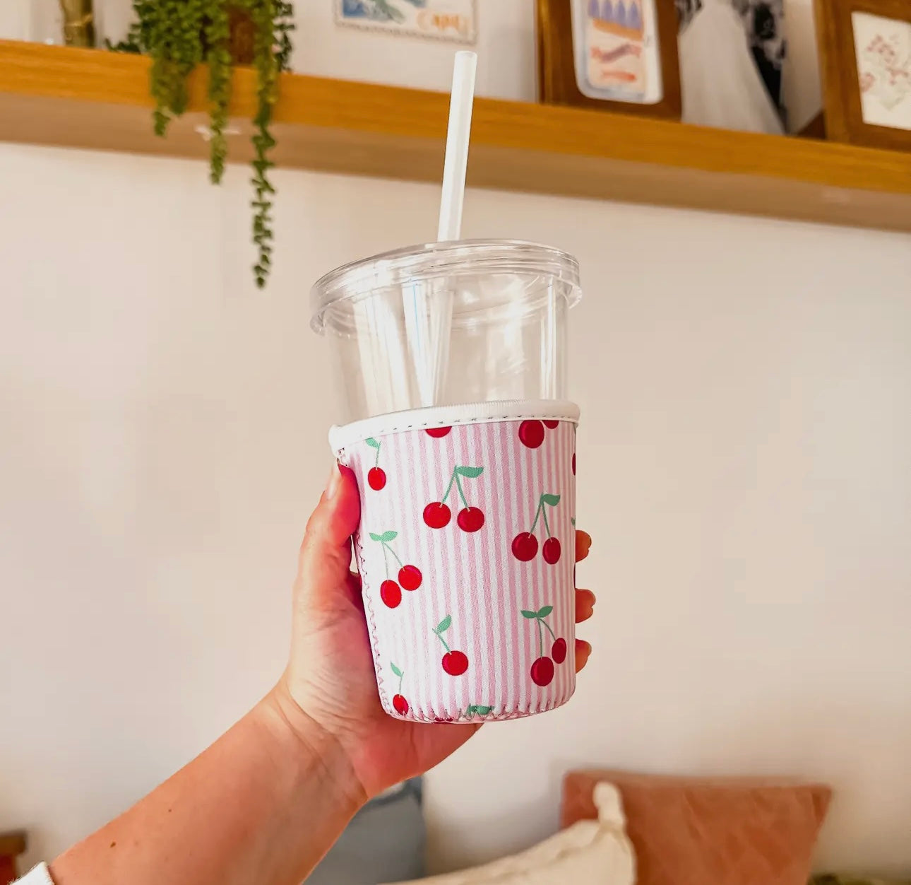Drink Sleeve- Small Cherries