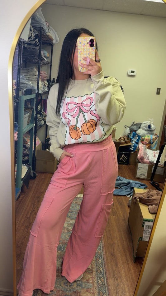 Comfort Is Key Sweatpants- Pink