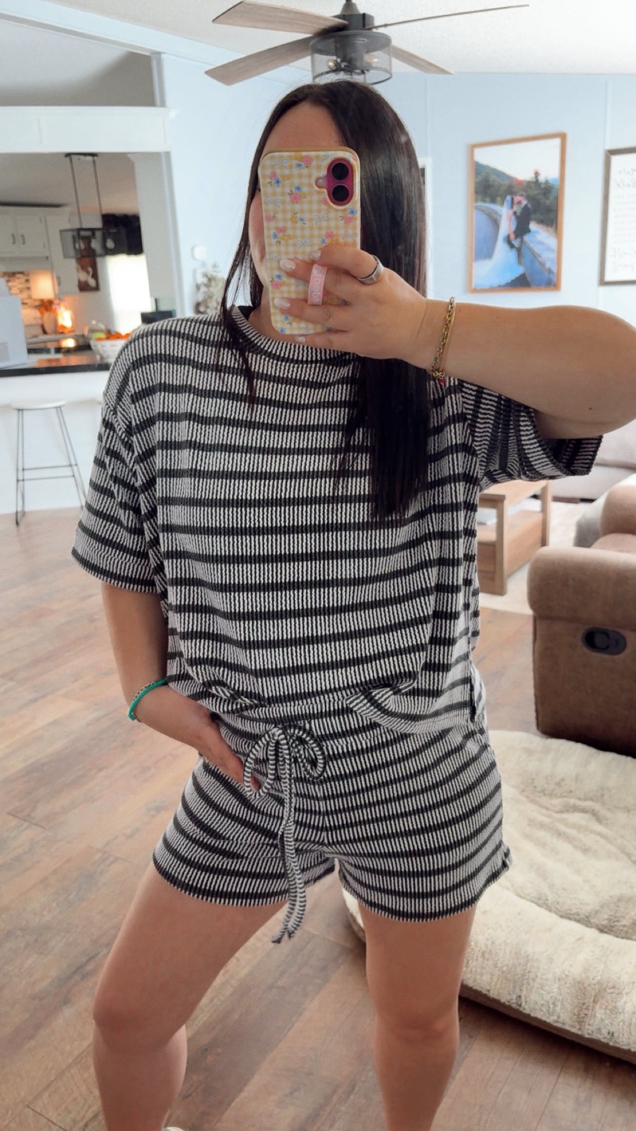 Styling Stripes Ribbed Set - Black