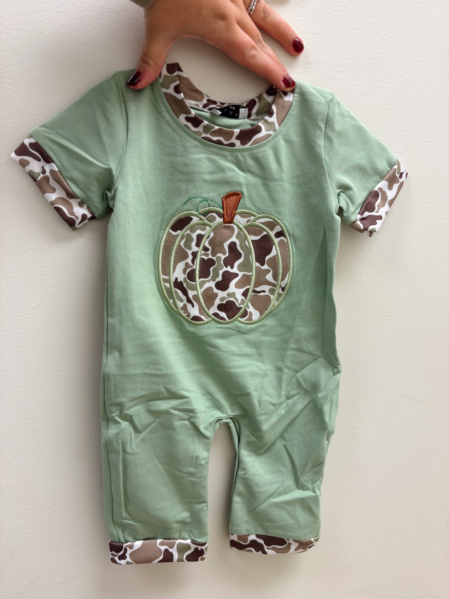 Camo Pumpkin Romper