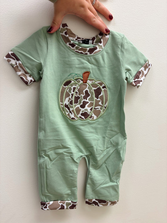 Camo Pumpkin Romper