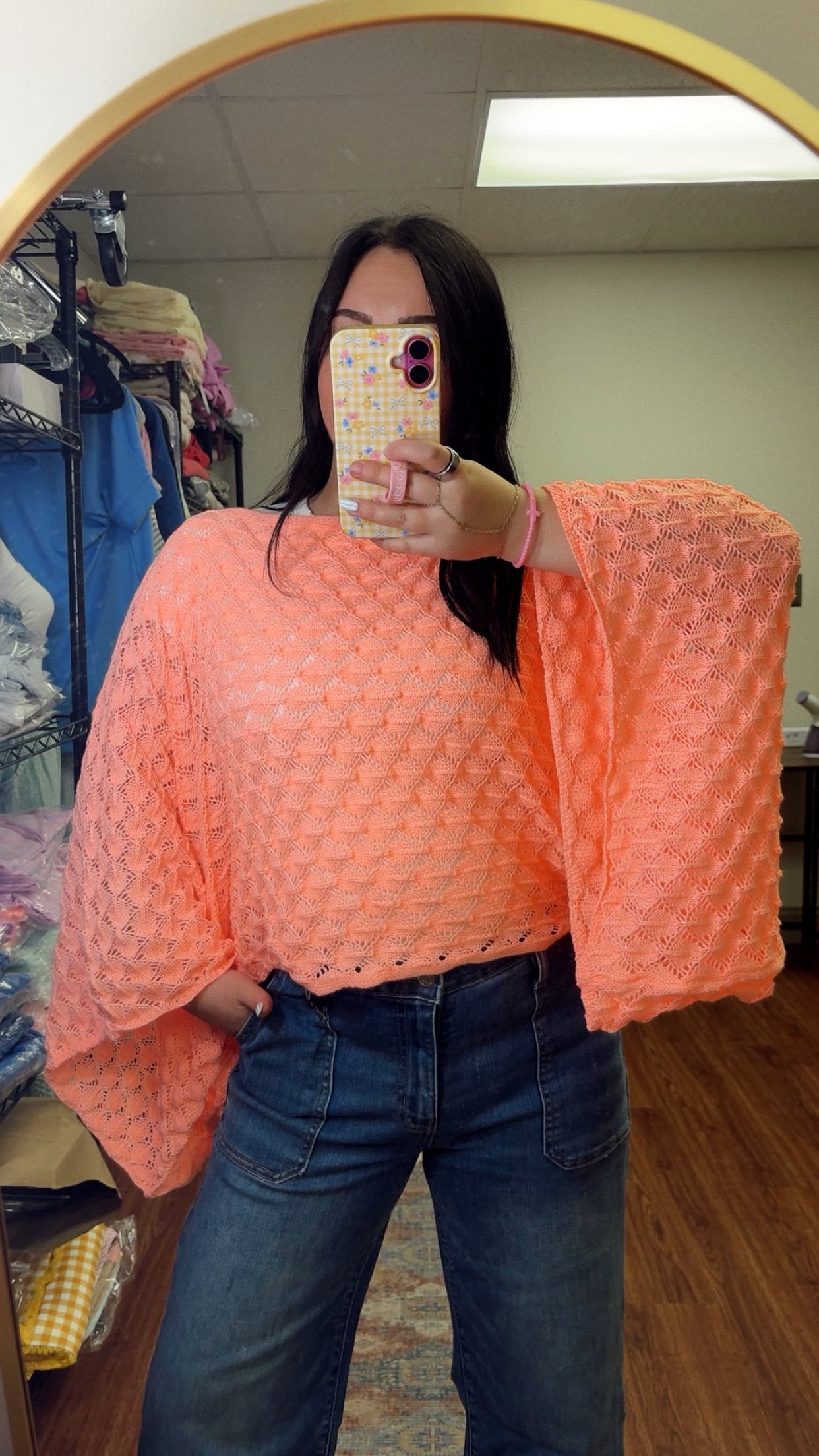 Just Peachy Bell Sleeve Top