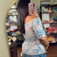 Essie Floral Smocked Top
