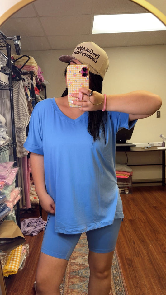 Timeless Biker Set - Cornflower Blue