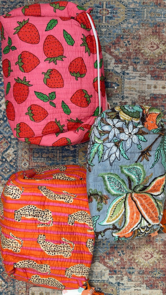 Hand Quilted Makeup Bags