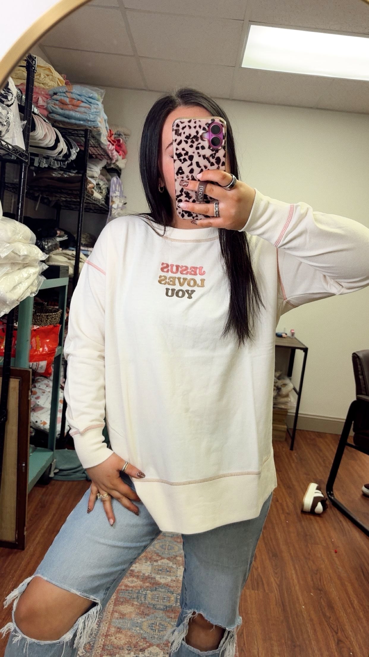 Jesus Loves You Lightweight Sweatshirt