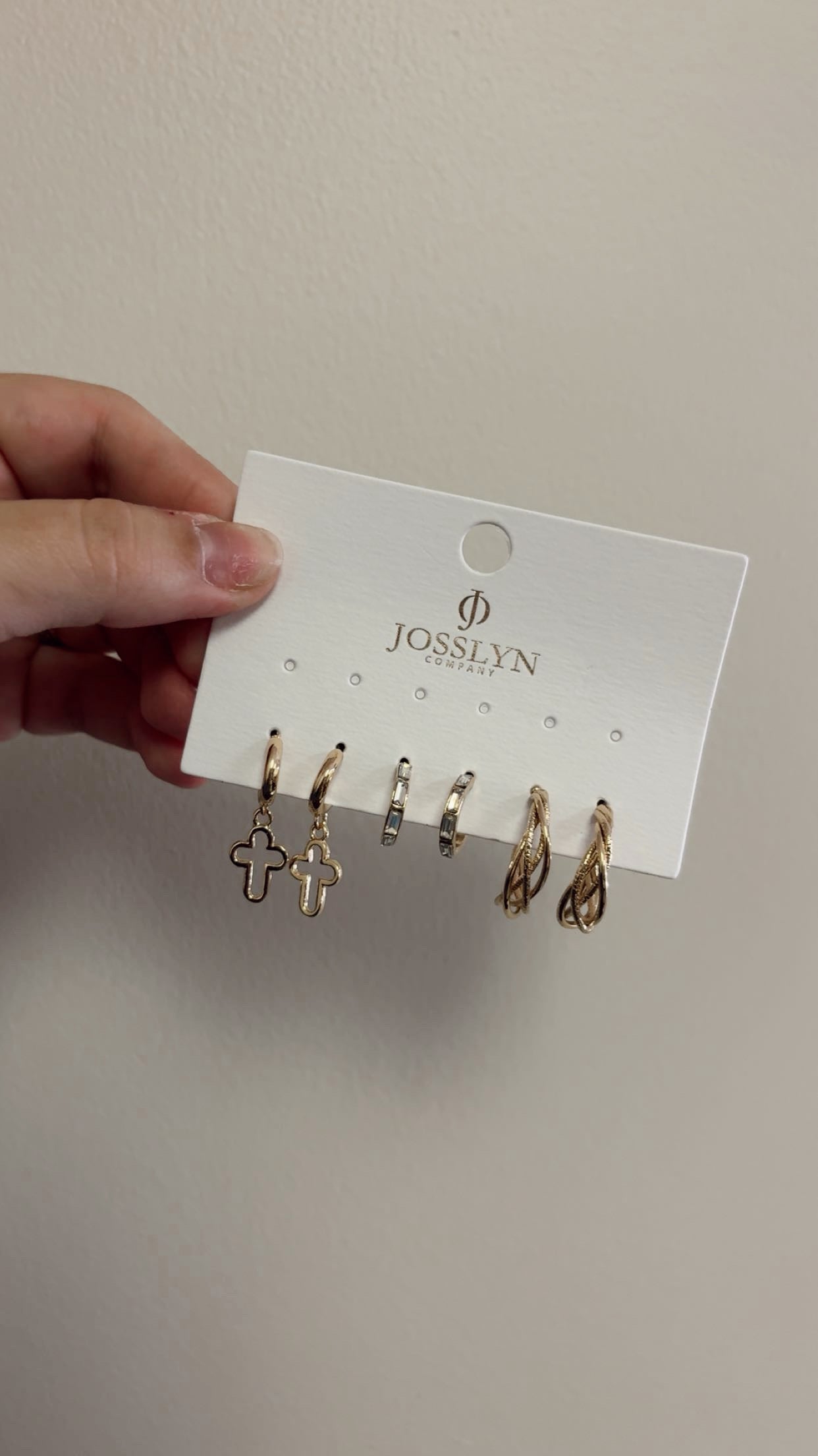 Cross Earring Trio