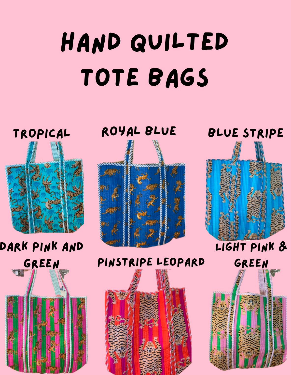 Hand Quilted Tote Bags