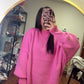 Downtown Oversized Sweater- Pink