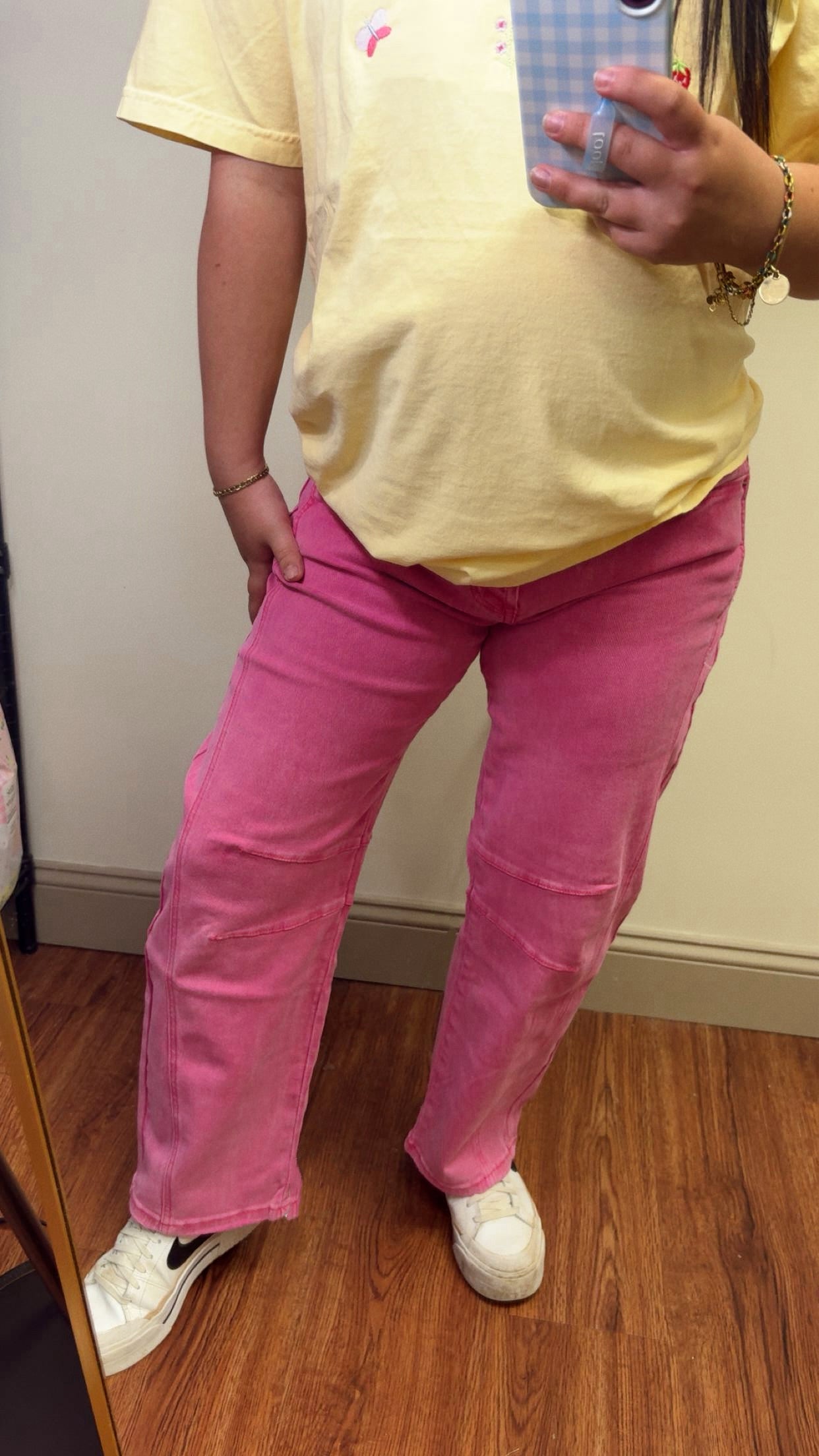 Bold Barrel Jeans - Hot Pink