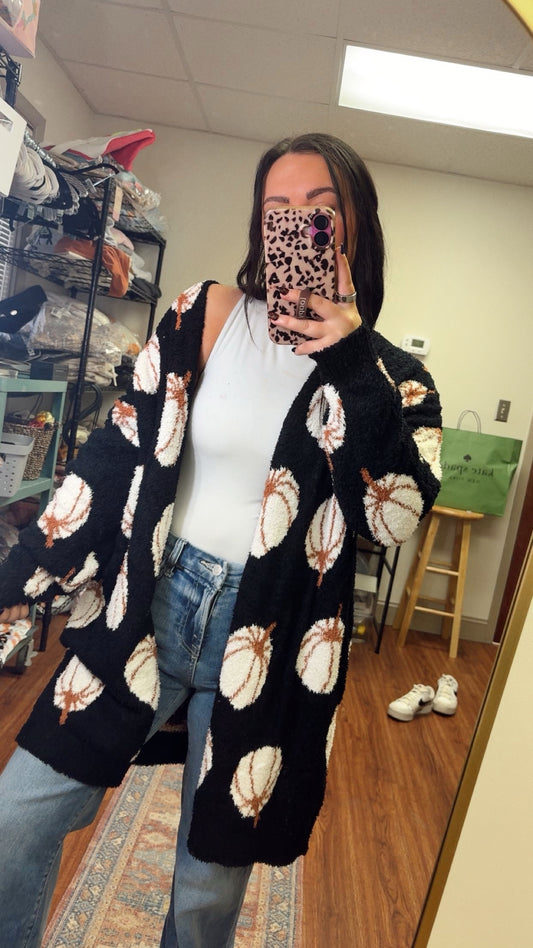 Cloud Cardigan- Pumpkins