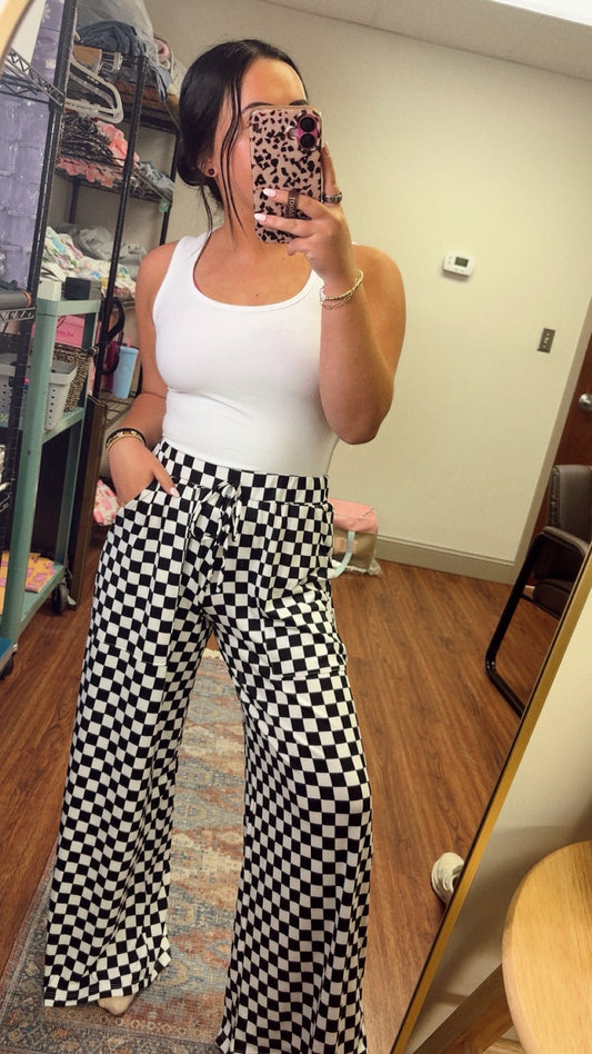 Checkmate Pants- Black