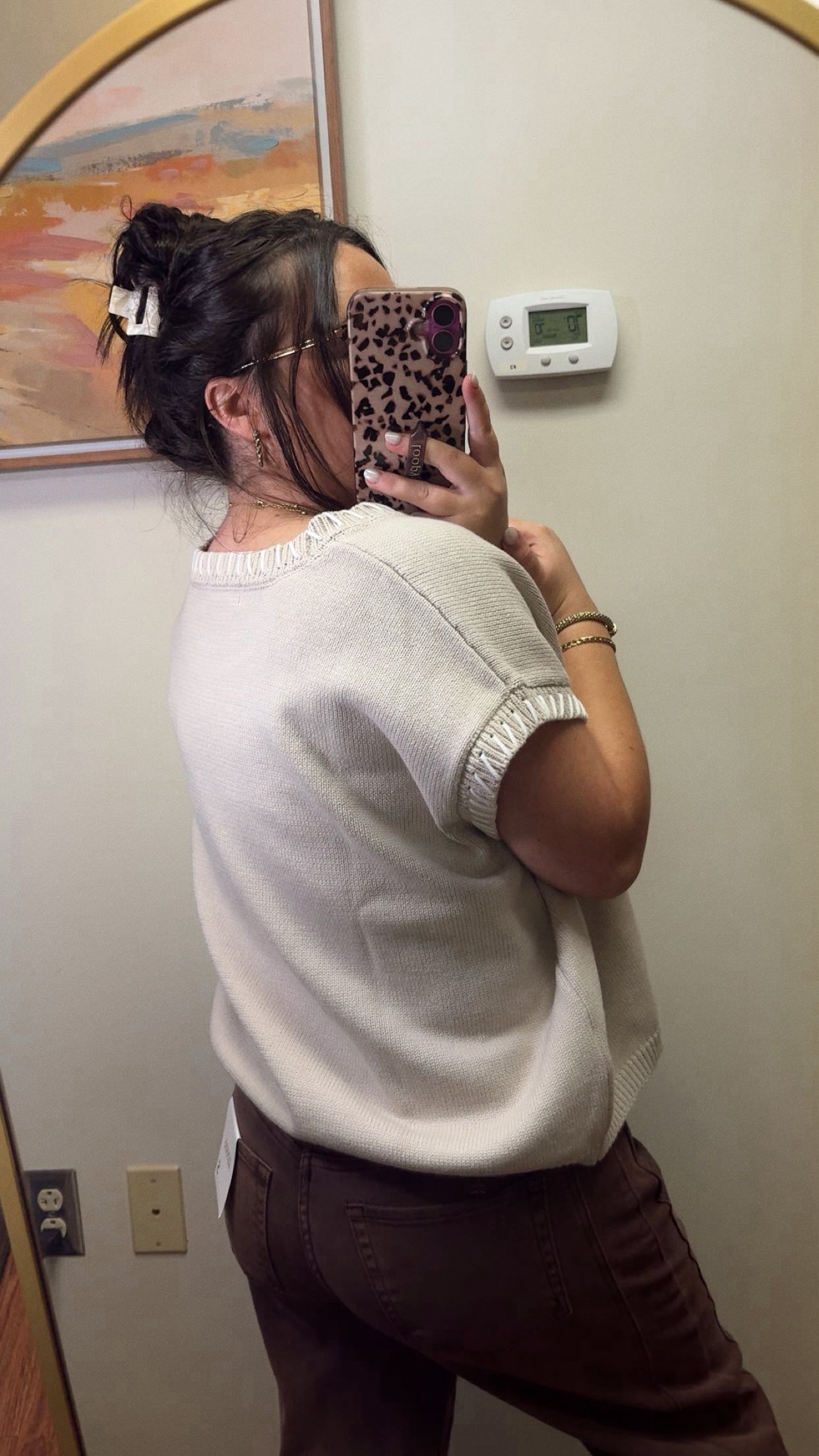 Toasted Almond Sweater Top